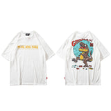 Hip Hop T Shirt Funny Fear and Fury Dinosaur